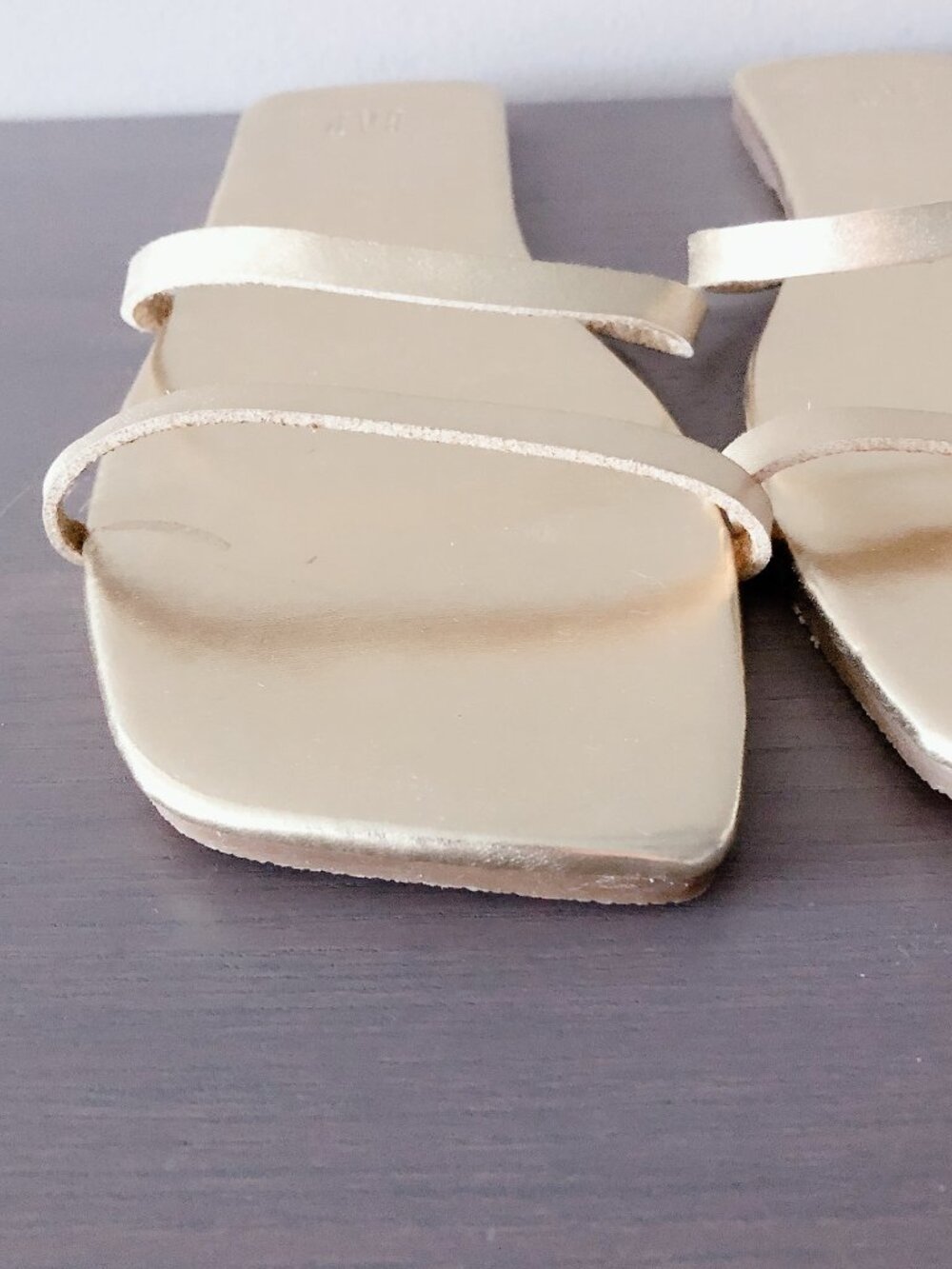 Gap Square Toe Sandals Gold Size 10 women's shoes slides - Picture 7 of 15